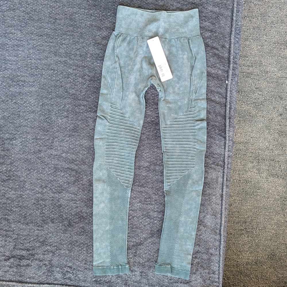 Stylish Green Moto Leggings
